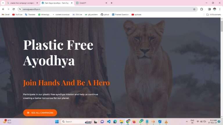 “GreenAyodhya: Embracing a Plastic-Free Tomorrow”